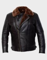 mens b4 sheepskin aviator flight leather bomber jacket