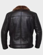 mens b4 sheepskin aviator flight leather bomber jacket black