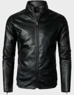 mens lightweight fashion motorcycle leather jacket