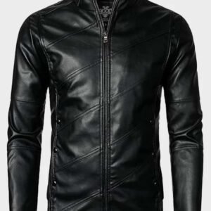 mens lightweight fashion motorcycle leather jacket