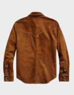 native trucker cowhide suede leather jacket for mens