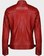 real lambskin womens leather jacket red